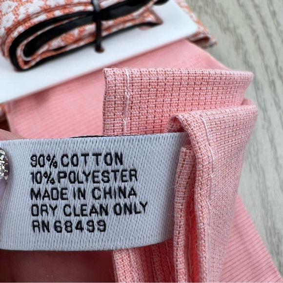 661 Bar III Men's Bowtie & Pocket Square Set OS Orange Floral $55 - Picture 4 of 5